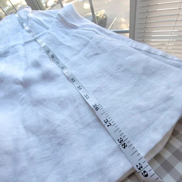 NWT Quince 100% European Linen Fit & Flare Midi Dress, White, S - Picture 10 of 12